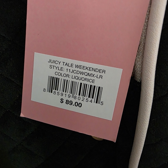 NWT Juicy Couture Juicy Tale Weekender - Liquorice - Picture 6 of 6